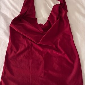 Elegant Red Halter Top